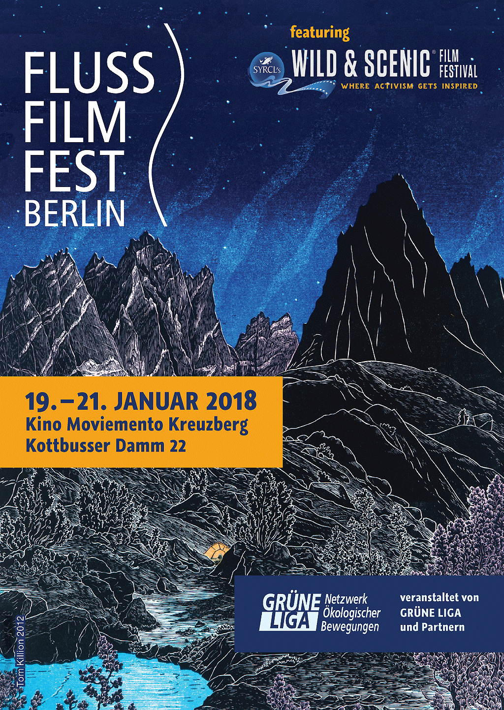 Aushang Flussfilmfest Berlin 2018